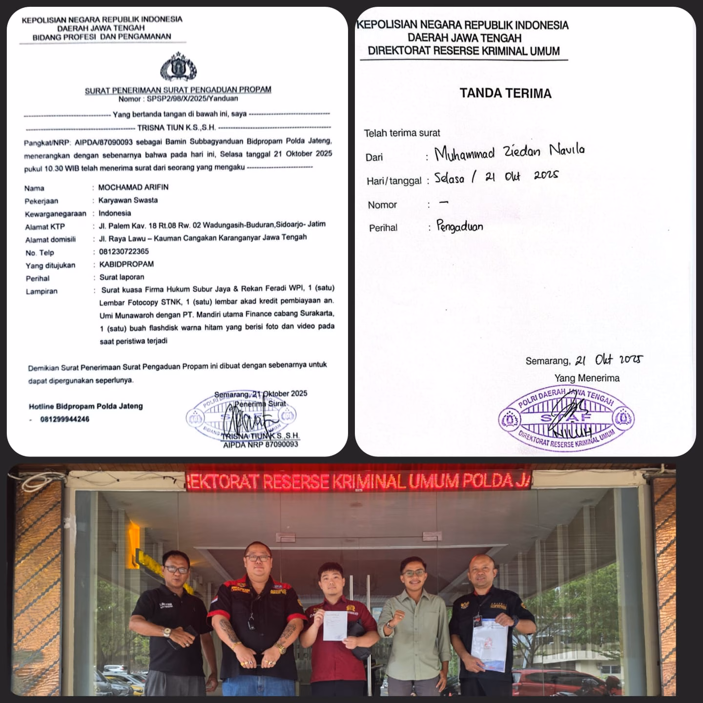 FERADI WPI – SUBUR JAYA LAPORKAN OKNUM DC & OKNUM FINANCE YANG MEMBERI KUASA DAN OKNUM KANIT H YG DIDUGA MEMBEKINGI PERAMPASAN PAJERO AD1346QP.