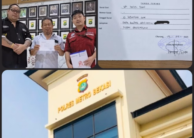 *ADUAN DUGAAN TINDAK PIDANA LEBIH DARI 1 BULAN BELUM ADA  RESPON DARI POLRES METRO BEKASI*
