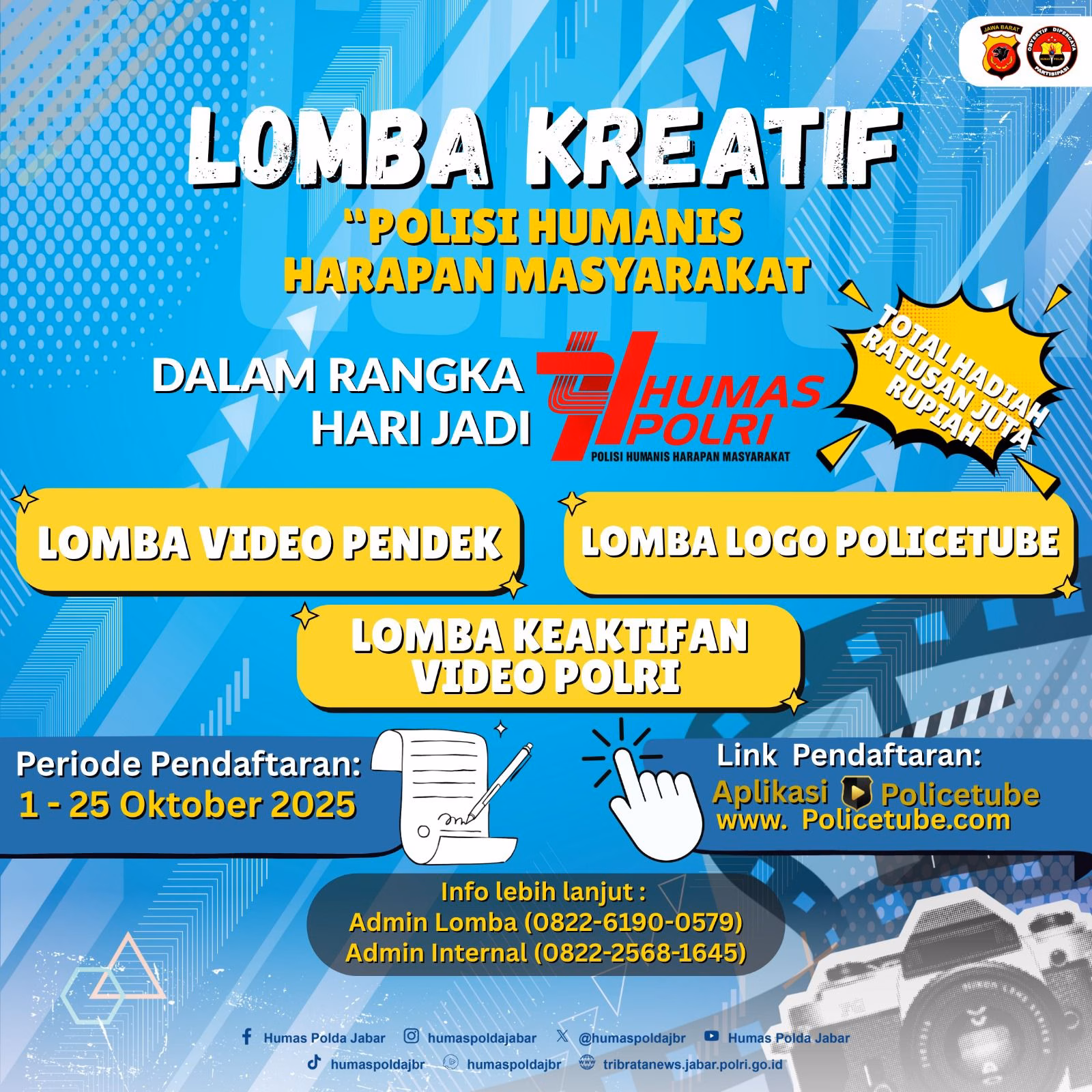 Humas Polri Gelar Lomba Kreatif Terbuka untuk Masyarakat dalam Rangka Hari Jadi ke-74 Tahun 2025