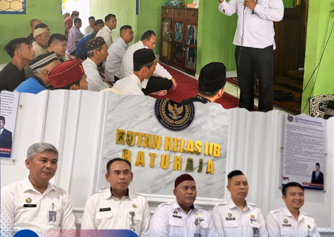 Kunjungan kabid Perawatan, Pengamanan dan Kepatuhan Internal Kanwil Dirjenpas Sumsel di Rutan Baturaja