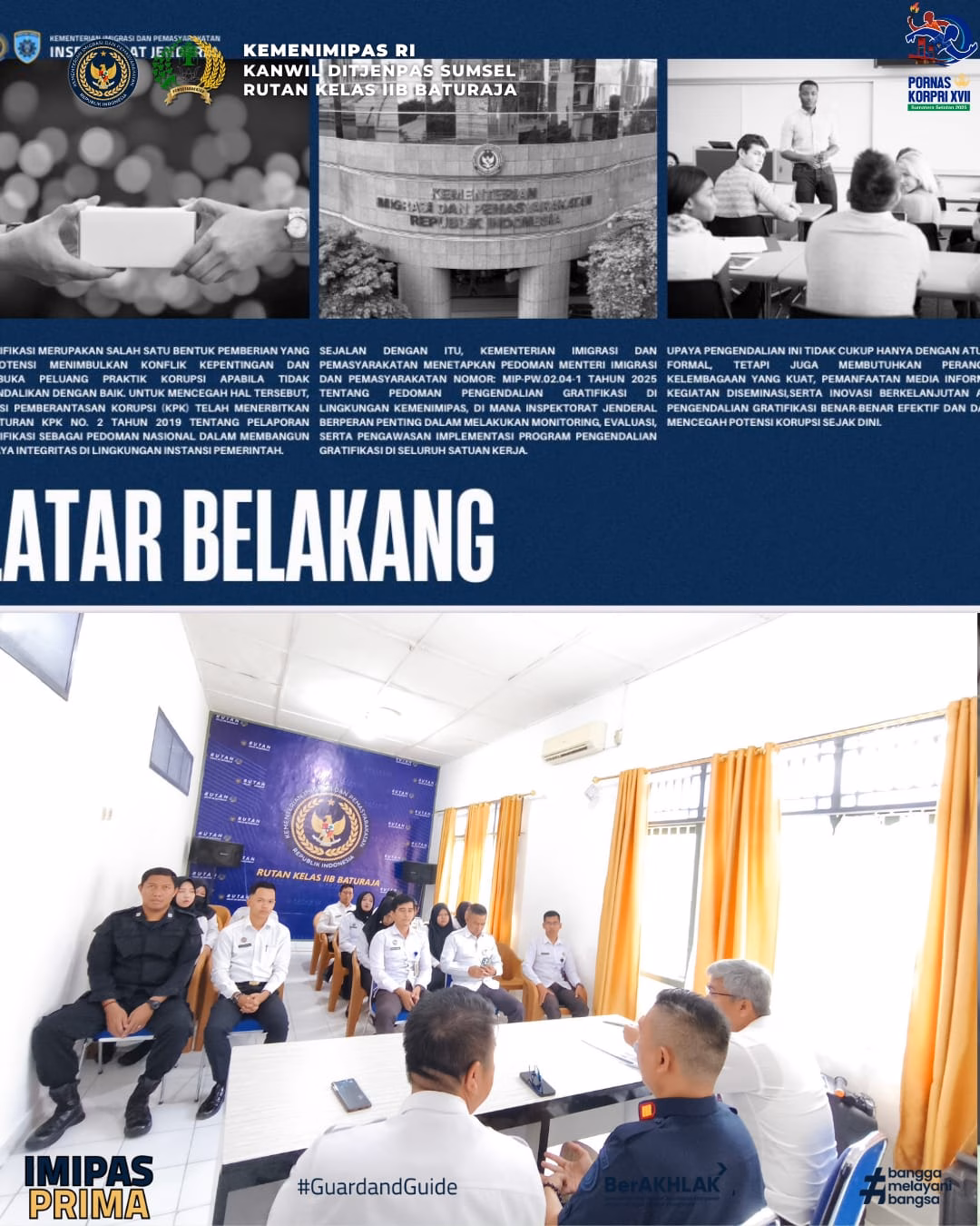 Tolak Gratifikasi! Rutan Baturaja Tingkatkan Integritas Pengawai melalui Sosialisasi UPG