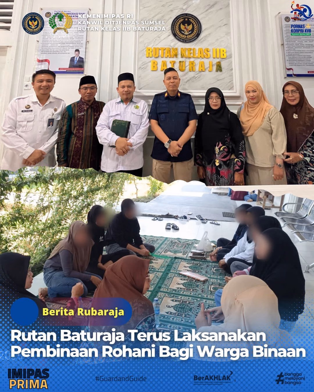 Rutan Baturaja Terus Laksanakan Pembinaan Rohani Bagi Warga Binaan