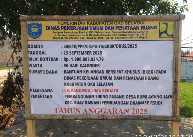 Proyek Siring di Desa Bumi Agung Jaya Hambat Akses Warga