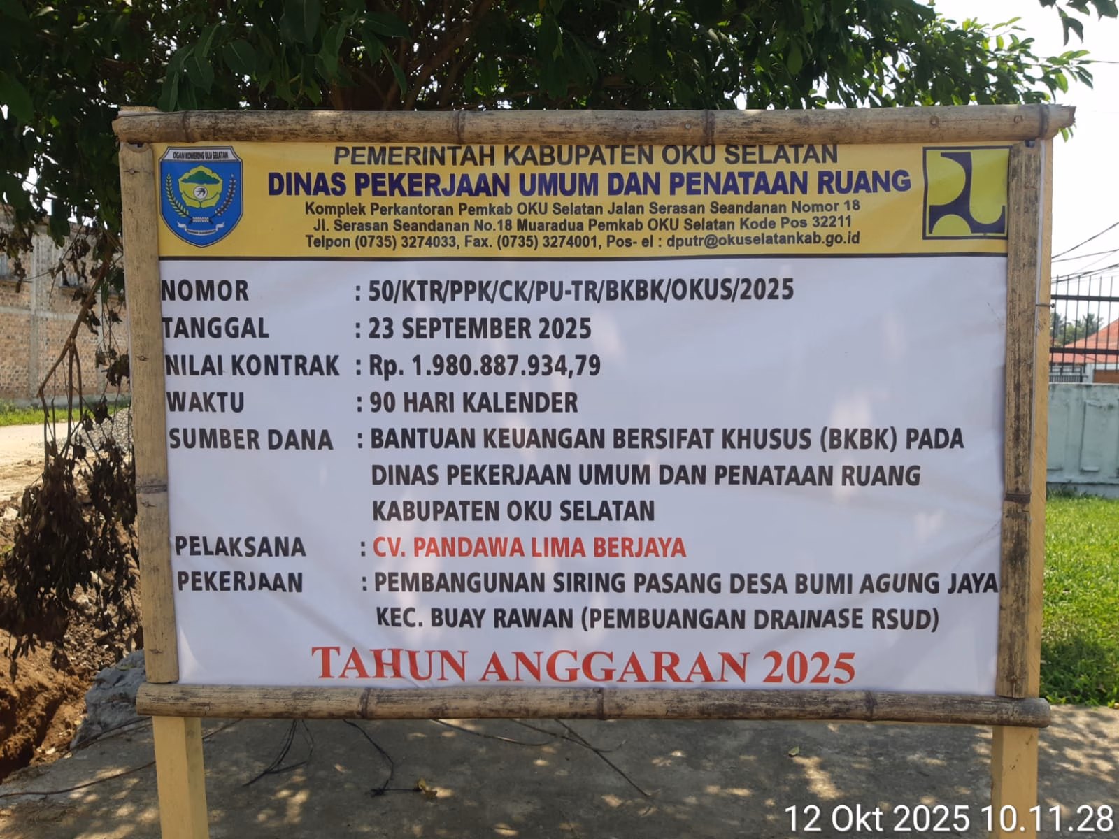 Proyek Siring di Desa Bumi Agung Jaya Hambat Akses Warga