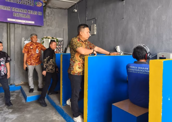 Karutan Bersama Jajaran Tinjau Kelancaran Pelayanan Wartelsuspas di Rutan Baturaja