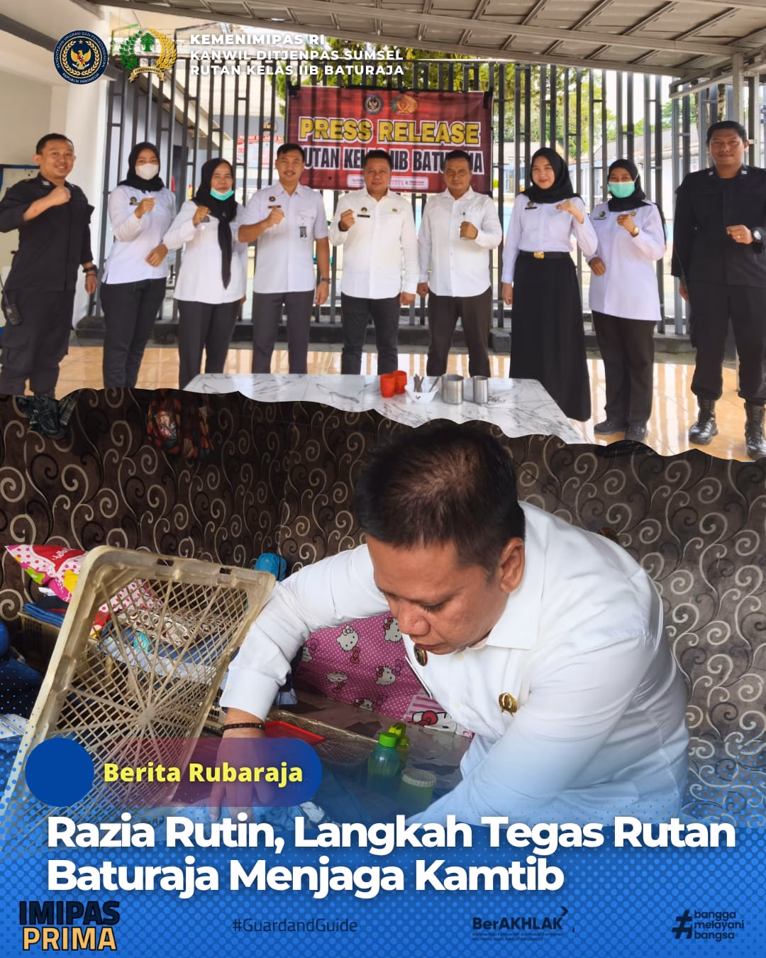 Razia Rutin, Langkah Tegas Rutan Baturaja Menjaga Kamtib